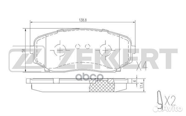 Колодки торм. диск. передн. Mazda CX-7 07- CX