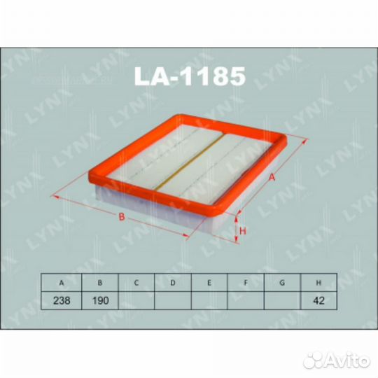 Lynxauto LA-1185 Фильтр воздушный