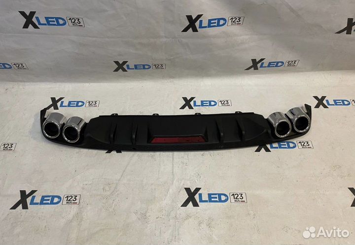 Диффузор заднего бампера Skoda Octavia A7 стиль RS