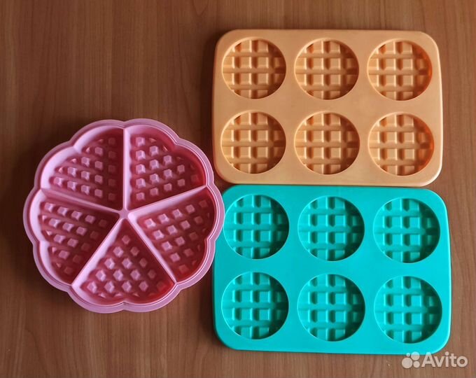 Силиконовые формы для выпечки вафель (цена за всё)