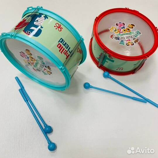 Детский барабан baby animals 20.5х20.5х10.5 см