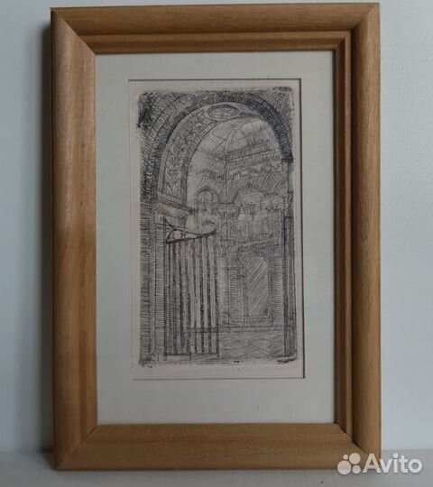 Офорт винтаж