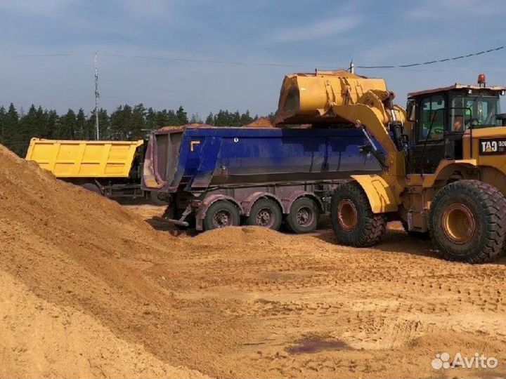 Песок сеяный от трех кубов