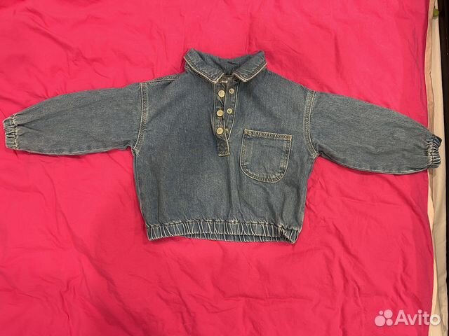 Джинсовая рубашка на девочку, Zara, 98 размер