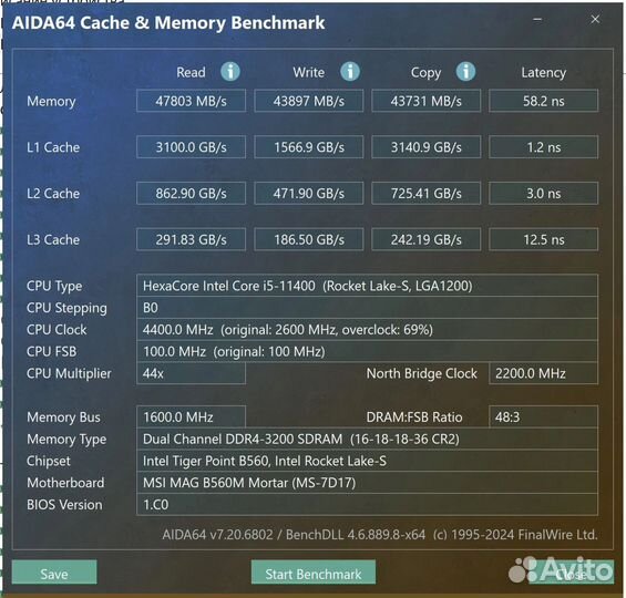 Оперативная память ddr4 Две по 4gb 3200MHz