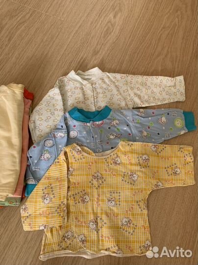 Детские вещи пакетом от 0 до года для девочки