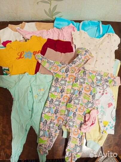 Вещи пакетом на девочку 50-68