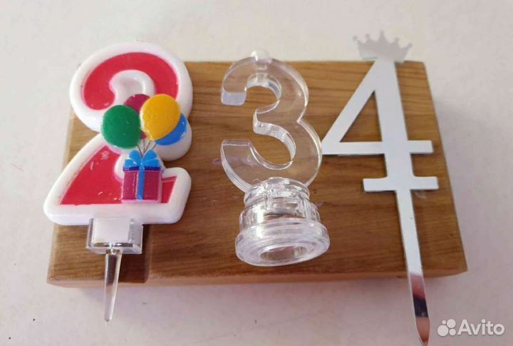 Шары, цифры, свечи на торт