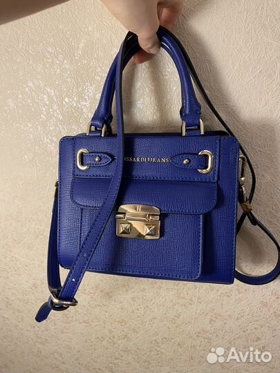 Trussardi jeans сумка мини синяя
