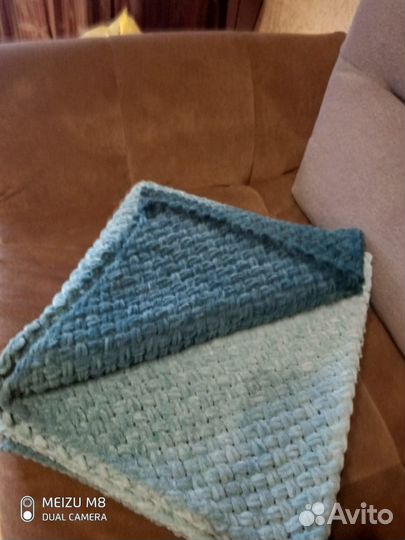 Плед ручной работы из ализе пуффи файн 100х170