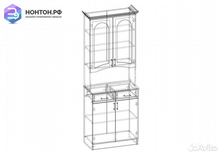 Буфет Констанция 2-х створчатый сандал светлый