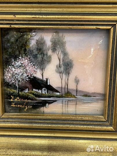 Пара картин, эмаль. Франция Limoges