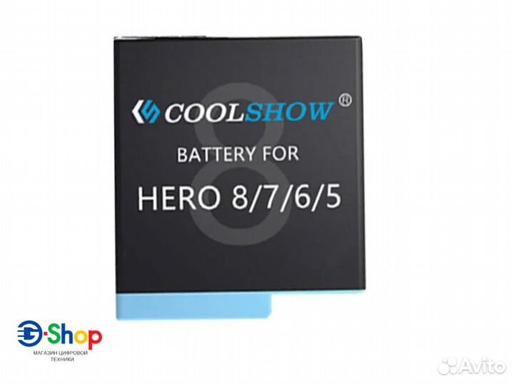 Аккумулятор на GoPro 5/6/7/8 CoolShow 1200mAh