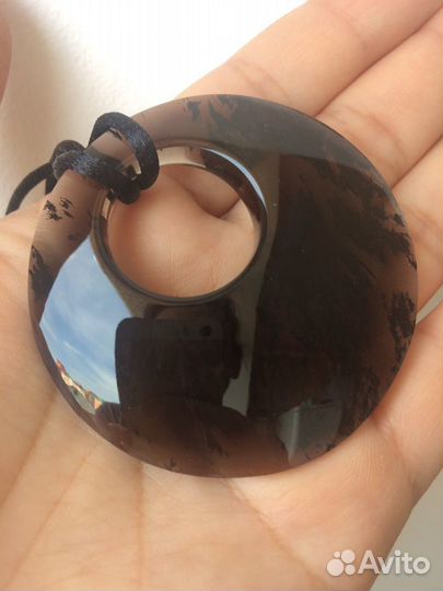 Подвеска обсидиан