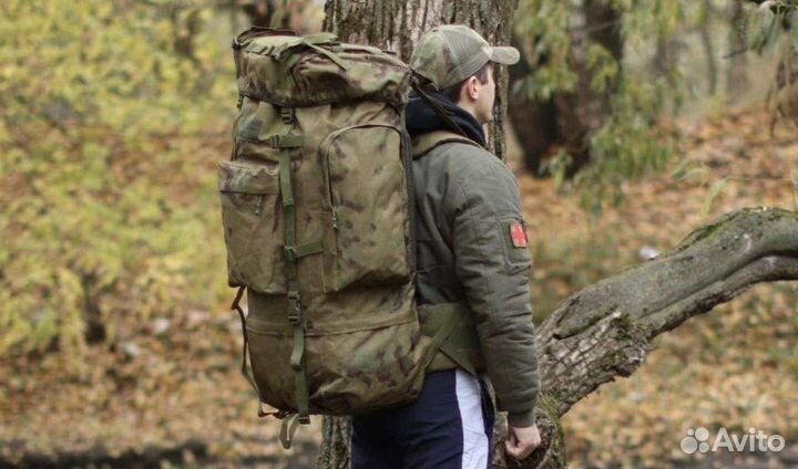 Тактический рюкзак туристический 80л с чехлом