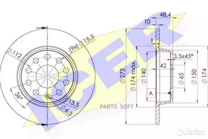 Icer 78BD56372 78BD5637-2 к-кт дисков торм.задних