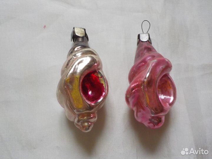 Елочные игрушки СССР ракушки и рыбки