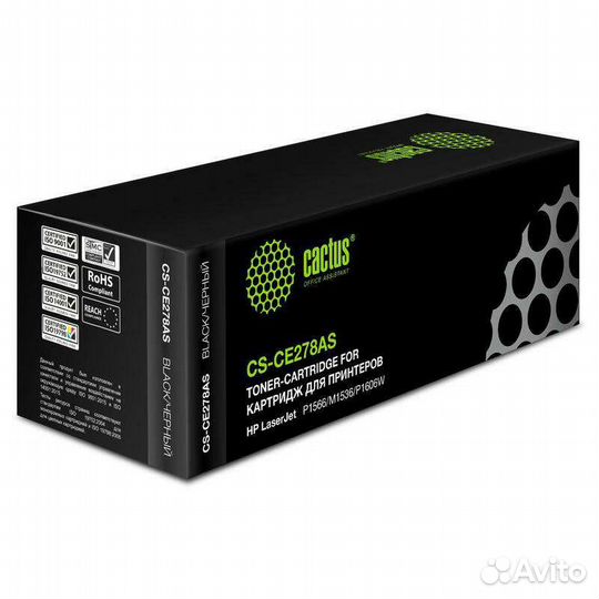 Картридж лазерный Cactus CS-CE278AS для HP черный