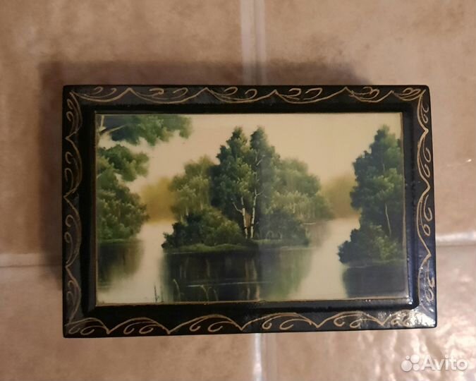 Шкатулка для украшений СССР винтаж Федоскино