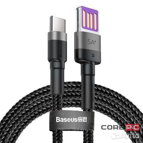 Usb Кабель-зарядка type-C Baseus Cafule 5A 40W 1м