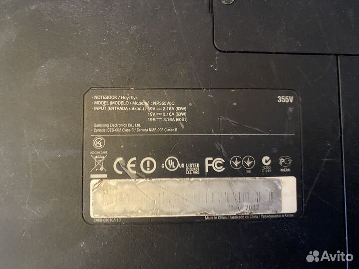 Ноутбук samsung NP355V5C