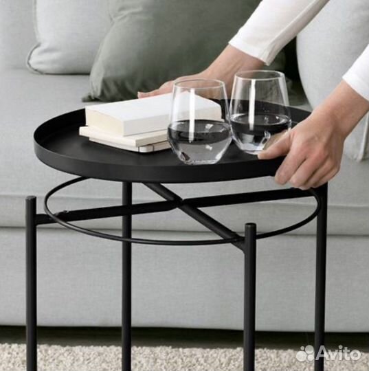 Столик новый gladom IKEA черный/белый