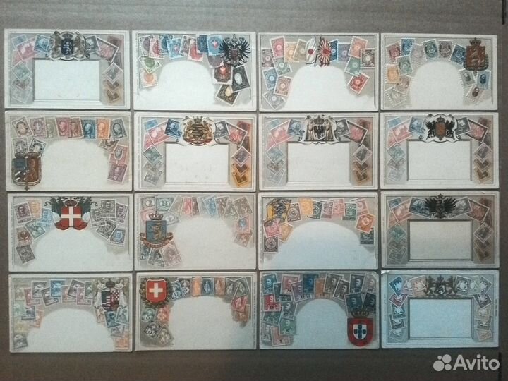 Открытки Почтовые марки