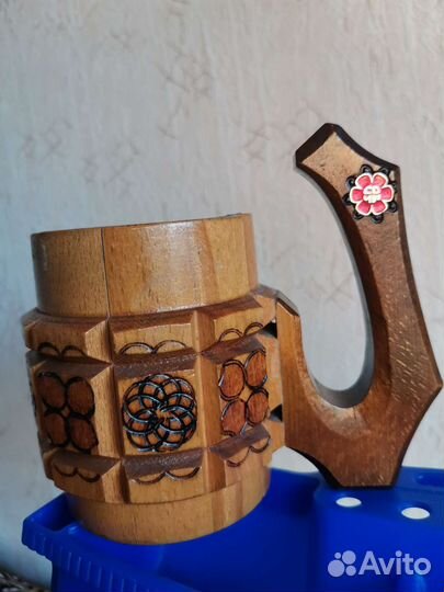 Кружка сувкниреая СССР деревянная