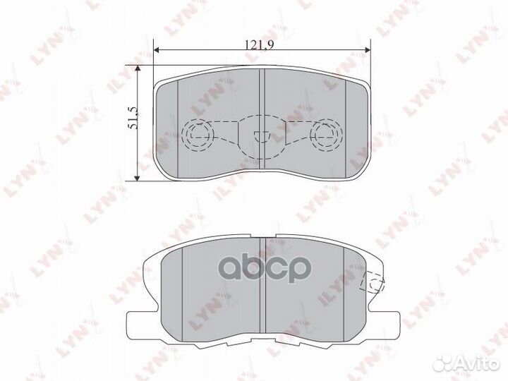 Колодки тормозные дисковые перед BD5515 LYN