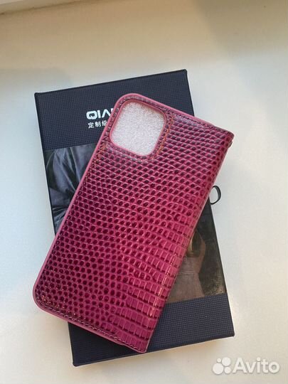 Чехол книжка на iPhone 12/ 12 pro Новый/кожа