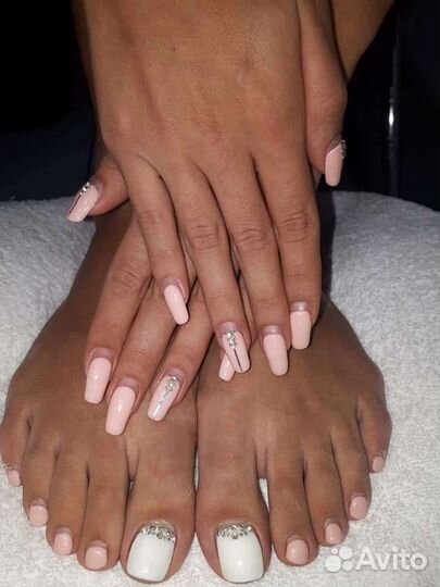 Снятие Маникюр Гель Лак Дизайн Аппаратный Педикюр