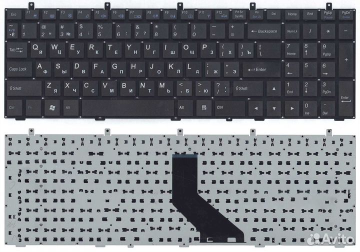 Клавиатура для ноутбука DNS Clevo W350 W370 без р