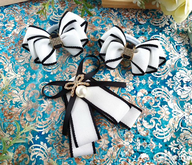 Школьные бантики и брошь галстук