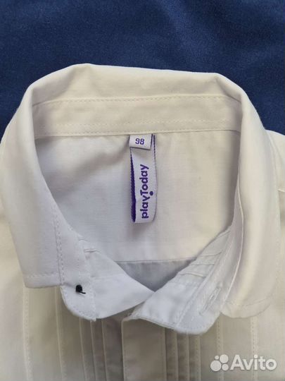 Рубашка белая детская на мальчика 98