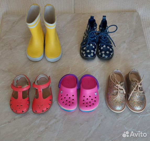 Обувь для девочки, р21. Camper, Zara, Crocs, Aigle