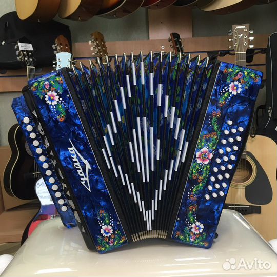 Гармонь Шуйская Чайка-314 S5XL синяя