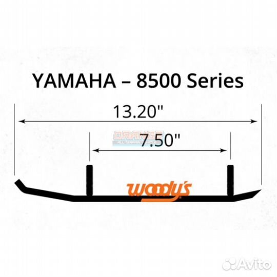 16-72474 Коньки для лыж снегохода Woodys для Yamah