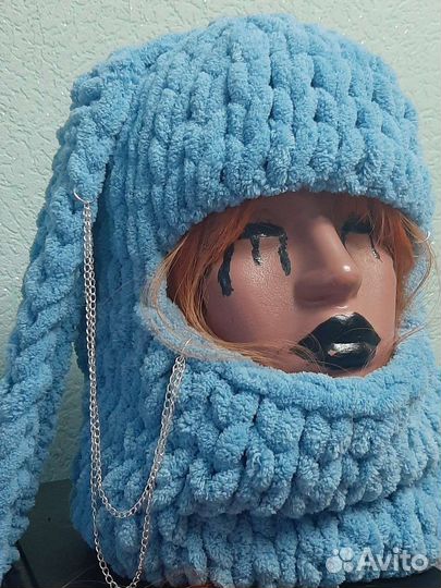 Шапка балаклава с ушками