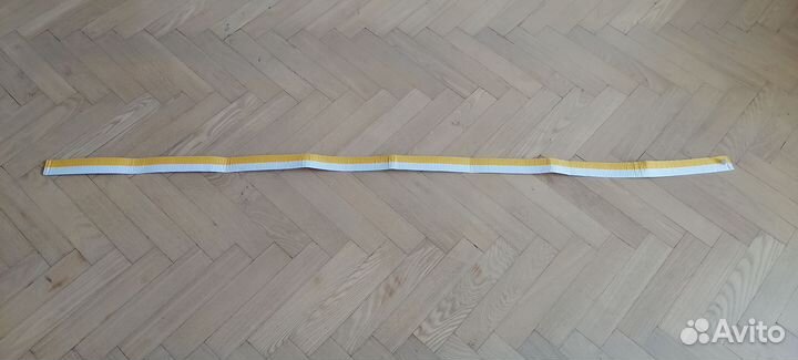 Белжелтый пояс для тхэквондо wt