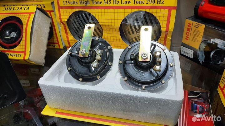 Сигнал автомобильный super horn 1037 хром