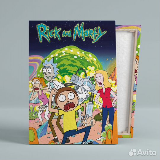 Интерьерная картина на холсте Рик и Морти