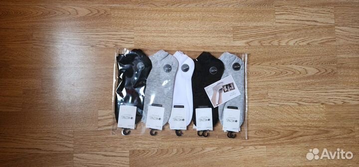 Носки короткие разноцветные 10 пар