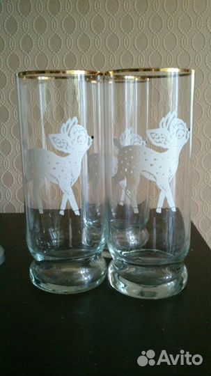 Стаканы.Бокалы. Хрусталь Стекло.Чехия, СССР