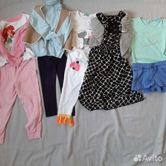 Вещи пакетом на девочку в садик 110см