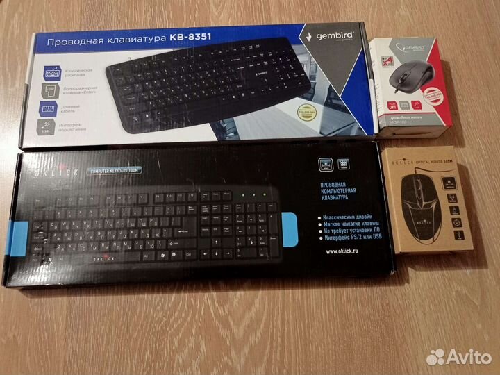 Комплект Клавиатура и мышь Проводные. Новый