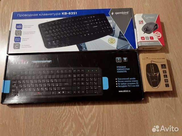 Комплект Клавиатура и мышь Проводные. Новый