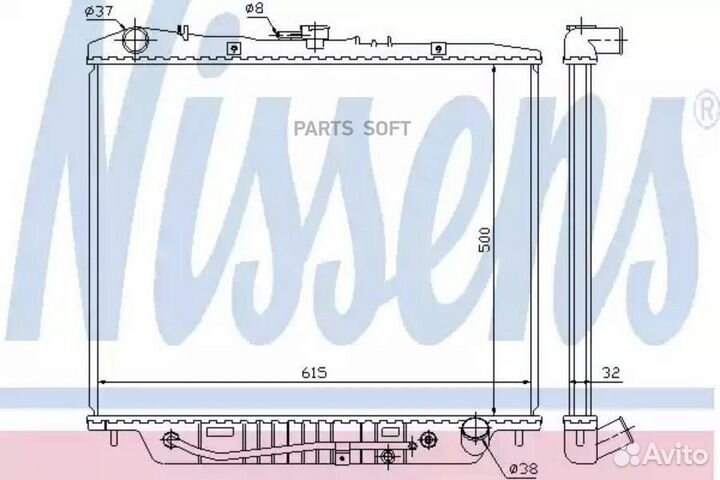 Радиатор охлаждения двс isuzu trooper (1992) 3.2
