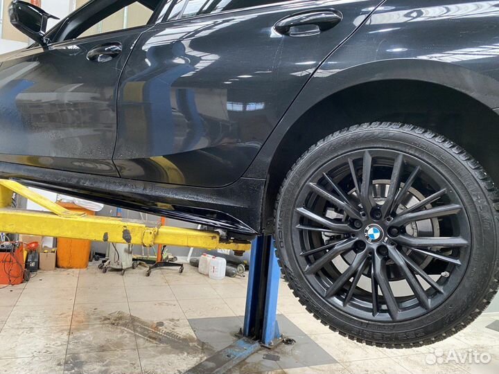 Лезвия на пороги элероны перфоманс BMW G20 Мпак