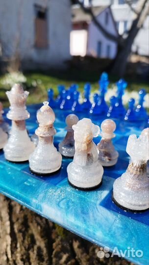 Шахматы из эпоксидной смолы ручная работа