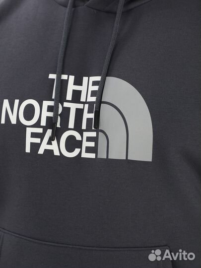 Мужская серая толстовка худи The North Face